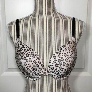 Victoria Secret Lined Perfect Coverage Convertible Bra, Leopard Print/Black, 38B